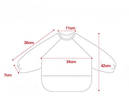 WeiterVor 3-Pack Wasserdicht Babylätzchen Langarmlätzchen Auffangschutz 1-3 Jahre - 6