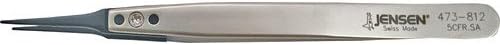 Jensen Tools 5CFR.SA Anti-Magnetic Anti-Acid Stainless Steel body with ESD Carbofib (CF) tips
