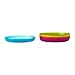 Price comparison product image Plastic Plate Diameter: 19 cmMicrowave Safe Assorted Colours Pack of 6