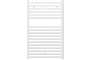 facula - Radiador Toallero DE Agua Ocean Blanco 803x500mm | (NO Eléctrico) | 3 Soportes+purgador | Conexiones 3x1/2