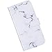 Produktbild Qjuegad Kompatibel mit Handyhülle Samsung Galaxy A50 Leder Hülle Marmor Muster Ledertasche Flip Wallet Cover Case Brieftasche Etui Schutzhülle Handytasche mit Kartenfach Magnetisch,Weißer Marmor