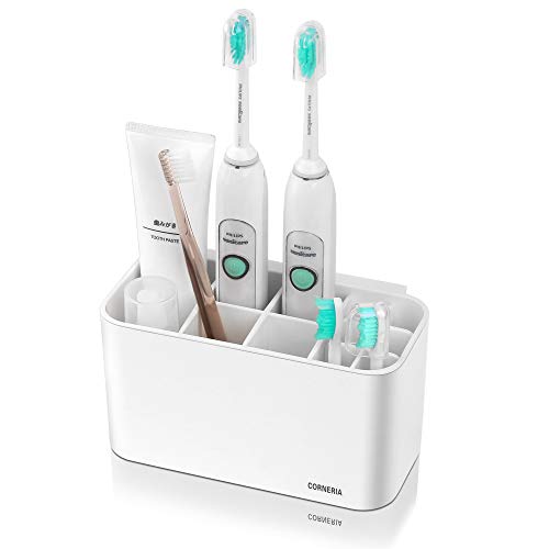 Preisvergleich Produktbild BEZOX Zahnbürstenhalter Eckig Wide weiß