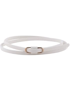 Damara Damen Super Schmal Poppig Jeans Kleid Belt Gürtel