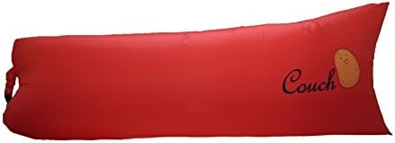 Inflatable Lounger/Sofa by Couch Potato (Red), ideal for holidays and outdoor activities, whether on the beach, camping or hiking; or just simply at home in your garden.
