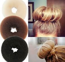 Black / Brown / Blonde fashion hair bun ring donut doughnut shaper styler S / M / L size + 10 ELASTIC HAIR BANDS + 10 METAL HAIR GRIPS exclusively by Boolavard® TM UPICK