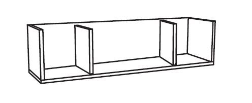 Wandbord Initial Wandregal Regal Ablage Medienregal Buche Dekor 75 cm breit - 2