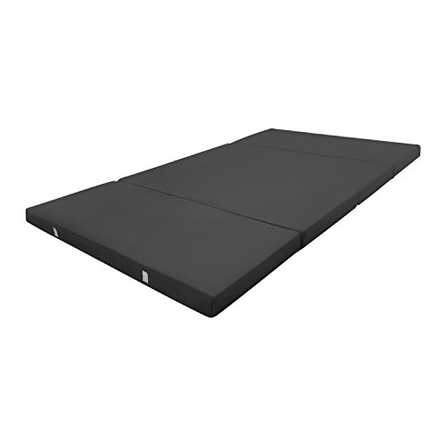 Beautissu® Klappmatratze Campix 120×195 cm – klappbares Notbett als Faltmatratze & Gäste-Matratze faltbar in Schwarz - 4