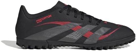 adidas Unisex Club Turf Football Boots, Core Black/Grey Four/Lucid Red, 46 EU