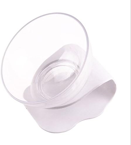 PC Pet Bowl, Adjustable Food and drinking Bowl, Avoid the Pet's Spine and Digestive Problems, Great for Dogs, Cats, and Other Small to Medium Pets-6.1*5.5*5.3in (White Bowl White Bottom)