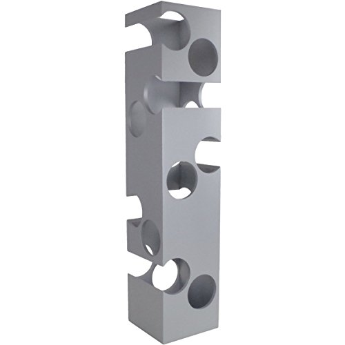 Weinregal-Corner-10Flaschen-silber-MDF-Flaschenregal-Weinstnder-Holzregal-Regal