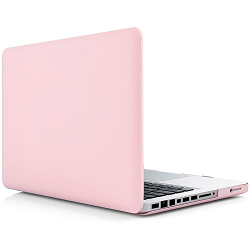 iDOO MacBook Schutzhülle / Hard Case Cover Laptop Hülle [Für MacBook Pro 13 Zoll – mit CD-Laufwerk: A1278] - matt, Hellrosa