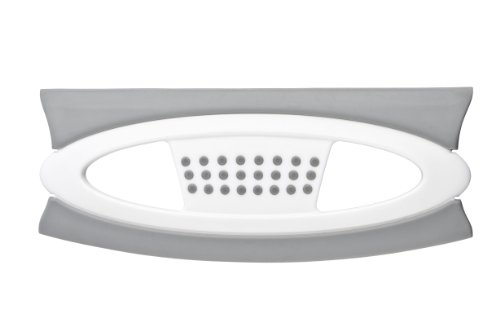 WENKO 20855100 Badezimmerwischer Scanno Duo Weiß-Grau – mit Haken, Kunststoff, 25 x 1.3 x 10 cm, Grau - 9