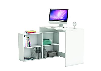Demeyere 254460 Corner Bureau d'Angle Blanc Perle 111,9 x 100,7 x 76,7 cm