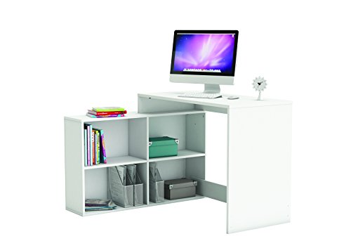 Demeyere 254460 Corner Bureau d'Angle Blanc Perle 111,9 x 100,7 x 76,7 cm