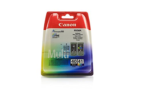 Original Tinte Canon PG-40CL-41 0615B036 - 2x Premium Drucker-Patrone - Schwarz, Cyan, Magenta, Gelb - 1 x 16 ml & 1 x 12 ml