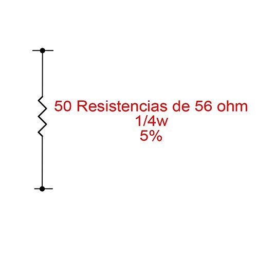 Preisvergleich Produktbild 50 x Kohlewiderstände 56 Ohm 1 / 4W 5%