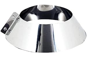 NOVA ITALF Scossalina Collier conique en acier inoxydable, conduit de cheminée, cheminée 5 dièmes AISI 304, coupe laser, excellente finition, pour cheminée, cheminée, poêle et barbecue (D 130 mm)