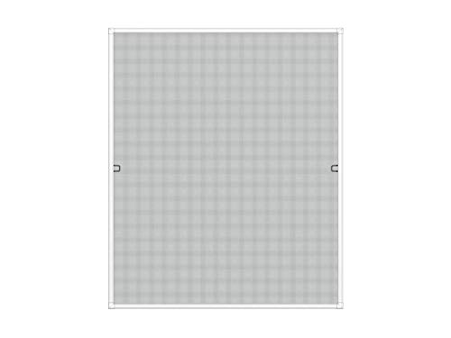 Preisvergleich Produktbild Insektenschutzfenster BASIC Fliegengitter 120x150cm, weiß / Alu-Rahmen, Fiberglasgewebe und Einhängefedern