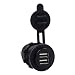Produktbild HermosaUKnight Dual USB Motorrad Handy Netzteil Ladegerät Wasserdichte Anschlussbuchse 12 V