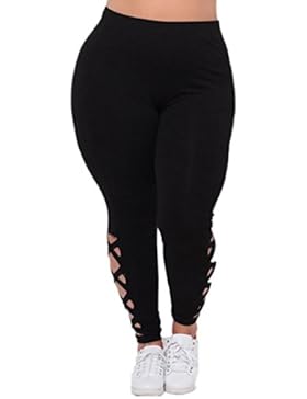 LHWY Le Donne Di Taglia Solido Elastico Leggings Percorrono Svuotare Lo Sport I Pantaloni