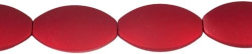 Blue Moon Beads Strand 7-inches Bead Plastic Large Oval Red