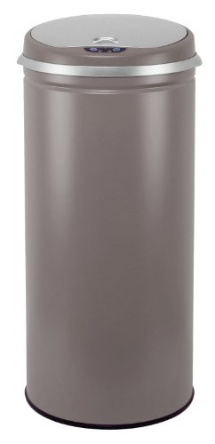 Kitchen Move Automatischer Abfalleimer mit Sensor, Edelstahl, 42 Liter, Durchmesser , mit Deckel, taupe,67,5 x 30cm