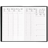 Agenda 2026 EXDI - 21x29,7cm - SATURNE ML Alpha Noir - 1 Semaine Sur 2 Pages Vertical