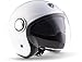 Produktbild Soxon® SP-888 „Mono White“ · Jet-Helm · Motorrad-Helm Roller-Helm Scooter-Helm · ECE Sonnenvisier Schnellverschluss SlimShell Tasche XL (61-62cm)