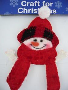 Christmas Card Making - Padded Snowman With Hat &amp; Scarf (1 piece)