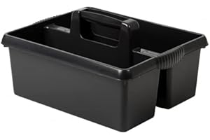 HOMEY MART Kitchen Tidy Organiser Cleaning Caddy Multipurpose Cleaning Tools Storage Caddy with Strong Plastic Carry Handle – Midnight Black