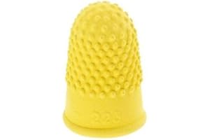 WONDAY Wonderday - Confezione di 12 ditali in gomma, n. 2, diametro 21 mm, colore: Giallo