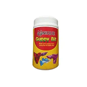 Adult Guppy Bit Guppy Fish Food. Staple Diet for Guppies. Powerful Color Enhancing Diet for All Guppies, Excellent Quality, The Best Guppy Fish Food!!, 80g Big Pack