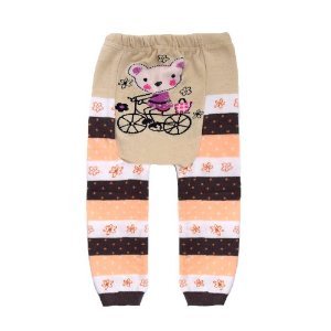 Baby - Toddler Unisex Trousers / Leggings - Teddy on bicycle