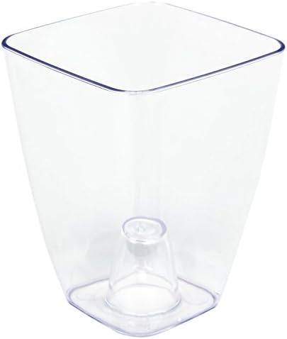 Square clear transparent orchid flowerpot made of plastic