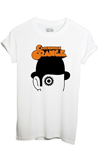 MUSH T-Shirt La Naranja Mecánica - Film by Dress Your Style - Mujer-S Blanco