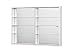 Produktbild C-Möbel Sammlervitrine Glasvitrine Sammelvitrine Hängevitrine Vitrine Weiß Spiegel Schaukasten Glasboden 375 x 70 x 4 mm