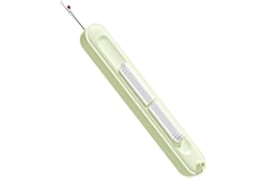 AKSIQIOL 1Pcs 2-in-1 Seam Ripper & Needle Threader, Portable Sewing Tool with Unpicker, Stretchable Plug-in Needle Threader, Sewing Accessories for Easy Stitch Removal and Threading