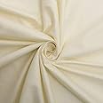 100% Cotton Cream Sateen Curtain Lining Fabric for Draping Craft Blinds Home Improvement Material Twill Weave Crease Resistant 54" inch 137cm Wide Sold by The Meter by Discount Fabrics LTD