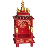 MVEE Wooden Temple/Pooja Mandir/Mandapam/Home Temple (20 L x 20 D x 46 H cm)