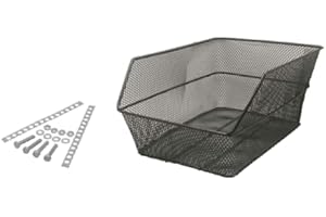 RMS Cestino Posteriore Rettangolare Nero Attacco Portapacchi Bici City Bike - Olanda - MTB - Bacchetta - Epoca - Varie