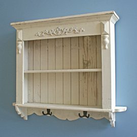 Reclaimed Wood Rose Relief Shelves