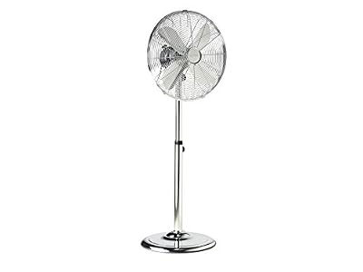Tristar VE-5951 Ventilateur sur Pieds Chromé 3 Vitesses 1250 tr/minutes Oscillant Diamètre: 40 cm