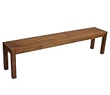 Behandlung: dunkel geölt DEGAMO Hockerbank BONITA 4-sitzer 190cm ohne Rückenlehne, Eukalyptus Hartholz, FSC®-zertifiziert