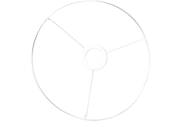 RAYHER HOBBY Rayher 230000 metallring med kors, 20 cm ø, vitbelagd, tjocklek ca 3 mm, trådring för pyssel av lampskärmar, med ring för E27-lamphållare