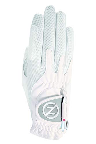 Zero Friction Guantes de Golf para Mujer, sintéticos, Ajuste de compresión, Talla única, Mujer, Color Blanco, tamaño Talla única