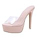Produktbild TPulling Damen Plateau Transparente offene Zehensandalen  Sommer Transparent Frau mit hohen Absätzen Sandalen Fischmaul Schuhe