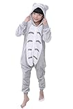 YAOMEI Enfant Unisexe Kigurumi Combinaison Pyjama Onesies, 2018 Fille Garçon Fleece Anime Cosplay Halloween Noël Fête Costume Soirée de Déguisement Vêtement de Nuit (120-130CM(47''-51''), Totoro)