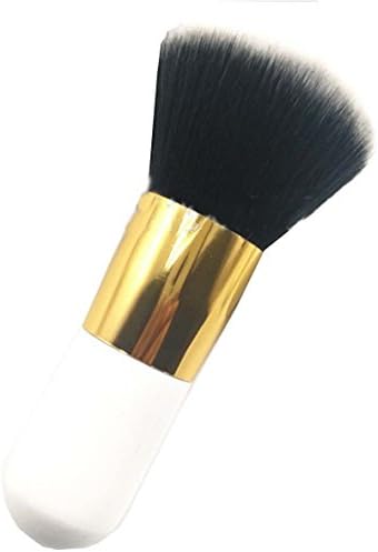 Make Up Brush Foundation Kabuki Flat Top - Perfect For Blending Liquid, Cream or Flawless Powder Cosmetics - Buffing, Stippling, Concealer - Premium Quality Synthetic Dense Bristles! (white)