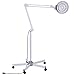Produktbild 5X LED Lupenleuchte Lupenlampe Arbeitsleuchte, Gesichts Vergrößern Licht 5 Dioptrie mit Einstellbar Rollen Fußboden Stand Schwenken Arm zum Schönheit Maniküre Tätowierung Hautpflege Benutzen