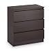 Produktbild Galdem Kommode mit 3 Schubladen Sideboard Mehrzweckschrank Anrichte Diele Flur Esszimmer Wohnzimmer Wenge